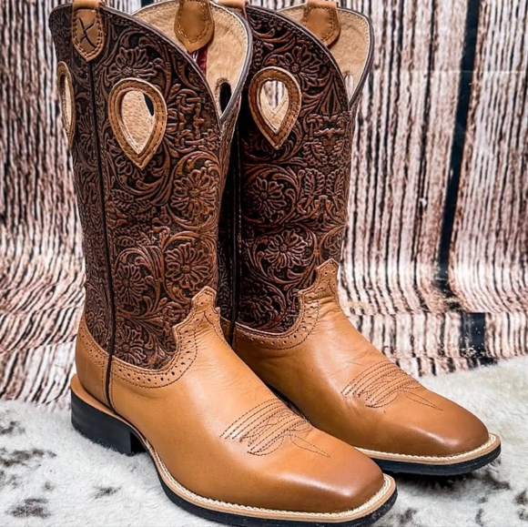 Twisted X Ruff Stock Western Performance Boots- Broad Square Toe - Picture 1 of 13